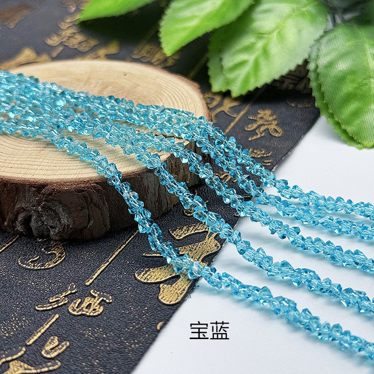 about 85/125pcs Irregular irregularly-shaped triangular faceted diamonds, colored crystal, glass, string beads, DIY bracelet, necklace, bead threading, loose bead, DIY decorative lighting accessory, bracelet, necklace, earrings, accessory materials