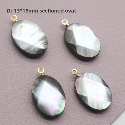 X2423 14K Gold Copper Plated Square & Heart Black Bezel Cut Pendant Charms, DIY Handmade Bracelet Necklace Earring Jewelry Making Accessories