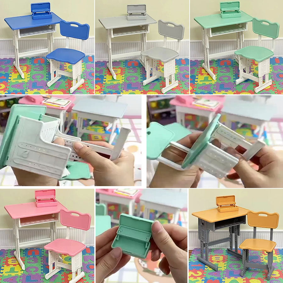 BJD484 30 Days Pre-order 1/6 Scale Mini Doll Desk, Compatible With 22‑30cm Ball Jointed Dolls And Fashion Doll, Dollhouse Miniature Furniture Accessory For Doll Scene Display