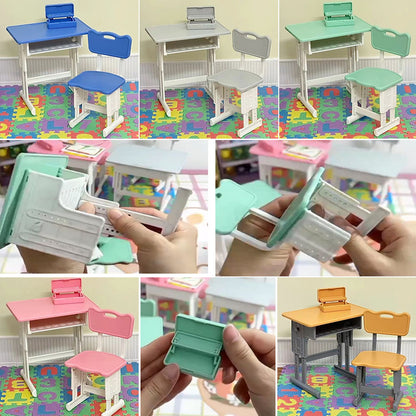 BJD484 30 Days Pre-order 1/6 Scale Mini Doll Desk, Compatible With 22‑30cm Ball Jointed Dolls And Fashion Doll, Dollhouse Miniature Furniture Accessory For Doll Scene Display