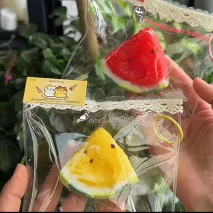 BJD477 30 Days Pre-order food‑grade silicone Super squishy watermelon miniature clay food toy! So satisfying & stress‑relieving fidget toy