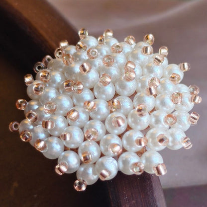 X2413 Hand Wrapped Crystal Glass Beaded Flower Brooch Core, DIY Craft Accessories Materials for Handmade Bracelet Necklace Earring Jewelry Making Supplies