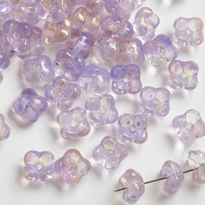 TK186 10pcs Osmanthus flower with holes, 10mm glass beads, handmade DIY jewelry, bracelet, necklace, earrings, accessories, material