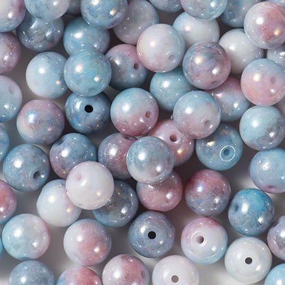 X2417 20Pcs Dragon Pattern Ice Cream Cracked Glass Beads 6/8/10mm Round Spacer Beads DIY Jewelry Making Charms