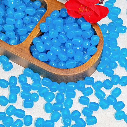 TK188 20Pcs Blue Tone Round Glass Beads(6/7/8/10mm Light Dark Blue), Aesthetic Loose Beads for DIY Bracelets Necklaces Earrings Handmade Jewelry Craft Supplies | 1 Listing Contains 20 Beads, Photos Are For Display Only