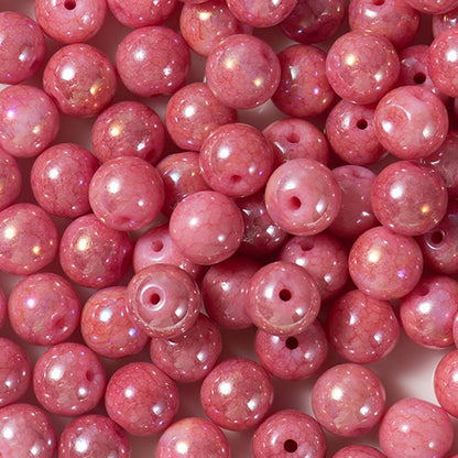 X2417 20Pcs Dragon Pattern Ice Cream Cracked Glass Beads 6/8/10mm Round Spacer Beads DIY Jewelry Making Charms