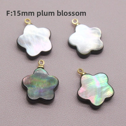 X2423 14K Gold Copper Plated Square & Heart Black Bezel Cut Pendant Charms, DIY Handmade Bracelet Necklace Earring Jewelry Making Accessories