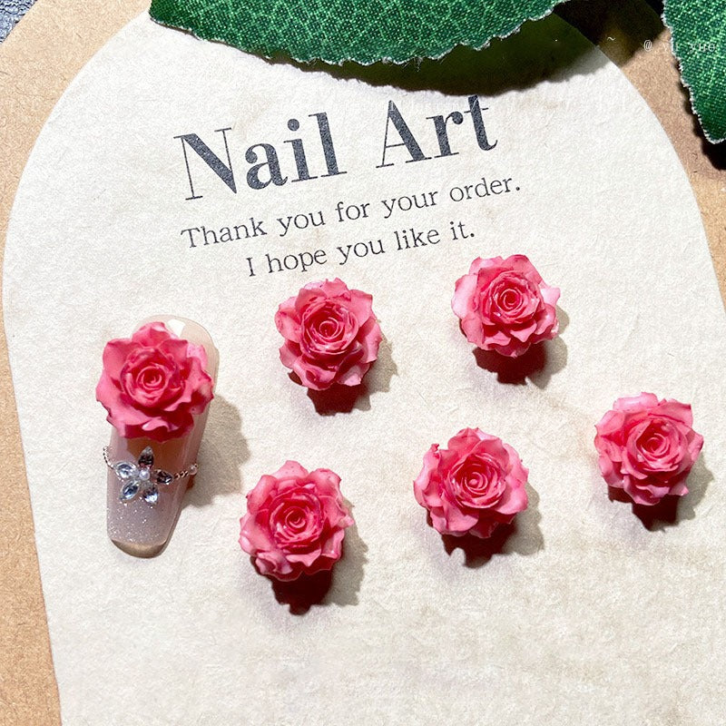 X2645 10Pcs 3D True‑Love Rose Solid Color Resin Soft Rubber Flowers, DIY Craft Materials for Ancient‑Style Hairpin, Hair Clip, Bracelet, Necklace, Earring & Nail Art Accessories