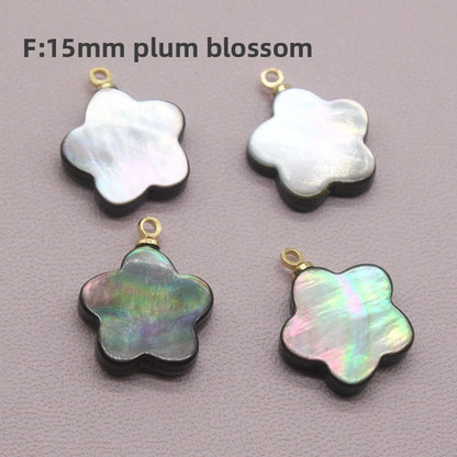 X2423 14K Gold Copper Plated Square & Heart Black Bezel Cut Pendant Charms, DIY Handmade Bracelet Necklace Earring Jewelry Making Accessories