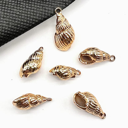 X2293 Natural sea shell with gold-gilded edges pendant for DIY handmade bracelet, necklace, earrings or other decorative accessories. Material: Natural sea shell