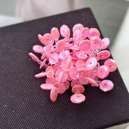 X2411 Hand Woven Color Sequins Flower Half-Finished Beads, DIY Craft Accessories Supplies for Handmade Bracelet Necklace Earring Jewelry Making