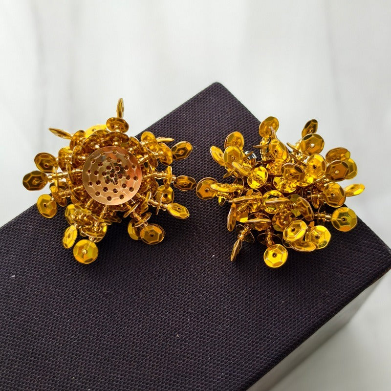 X2411 Hand Woven Color Sequins Flower Half-Finished Beads, DIY Craft Accessories Supplies for Handmade Bracelet Necklace Earring Jewelry Making