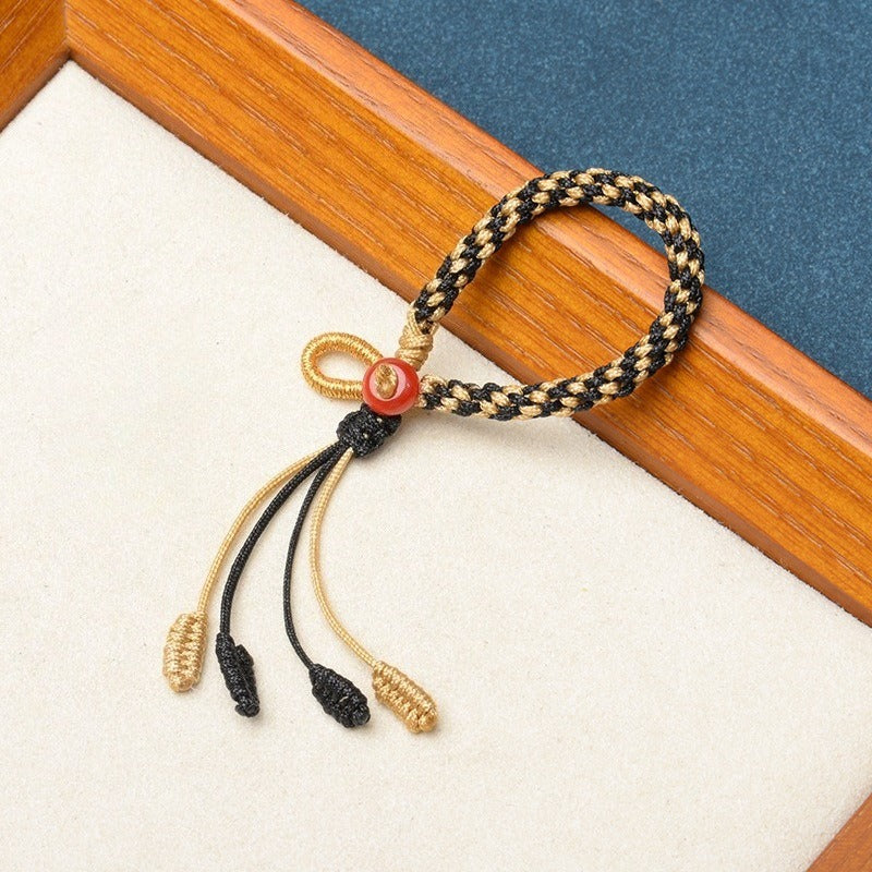 Hand‑Braided Corn Knot Semi‑Finished Cord, DIY Adjustable Keychain Cord, Car Hanging, Bag Charm, Wrist Lanyard for Hand‑Grip Ornaments