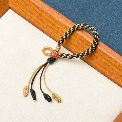 Hand‑Braided Corn Knot Semi‑Finished Cord, DIY Adjustable Keychain Cord, Car Hanging, Bag Charm, Wrist Lanyard for Hand‑Grip Ornaments