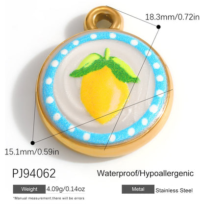 X2292  Stainless Steel Gold Plated Rose Wind Chime Strawberry Sunflower Daisy Cat Pendant, DIY Accessories for Bracelet Necklace Earrings