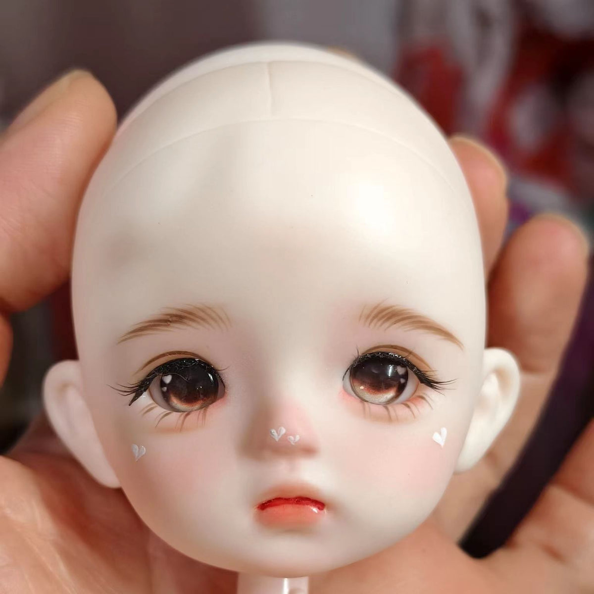 BJD611 20 Days Pre‑order  Suitable for supermodel body is an MJD Doll | 1/6 Hand Painted Makeup Doll Head, Vinyl Realistic Finished Head, Openable Cap with 10mm Eyes for MJD, In Stock, Worldwide Shipping