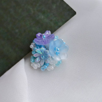 SP238 Handmade Woven Miyuki Bead Hydrangea Flower Charms, DIY Jewelry Making Supplies for Bracelets, Earrings, Necklaces & Hair Accessories