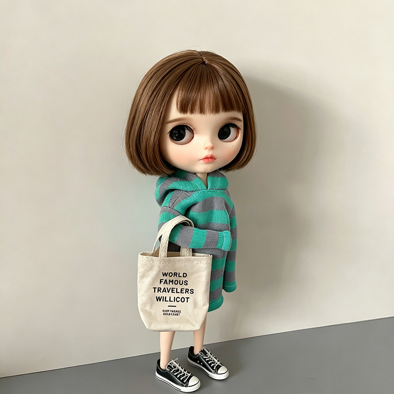 BJD581 30 Days Preorder Suitable for OB22, OB24, BJD, Blythe, Azone doll | Handmade Printed Canvas Mini Tote Bag, Custom Available, New Arrival, Worldwide Shipping
