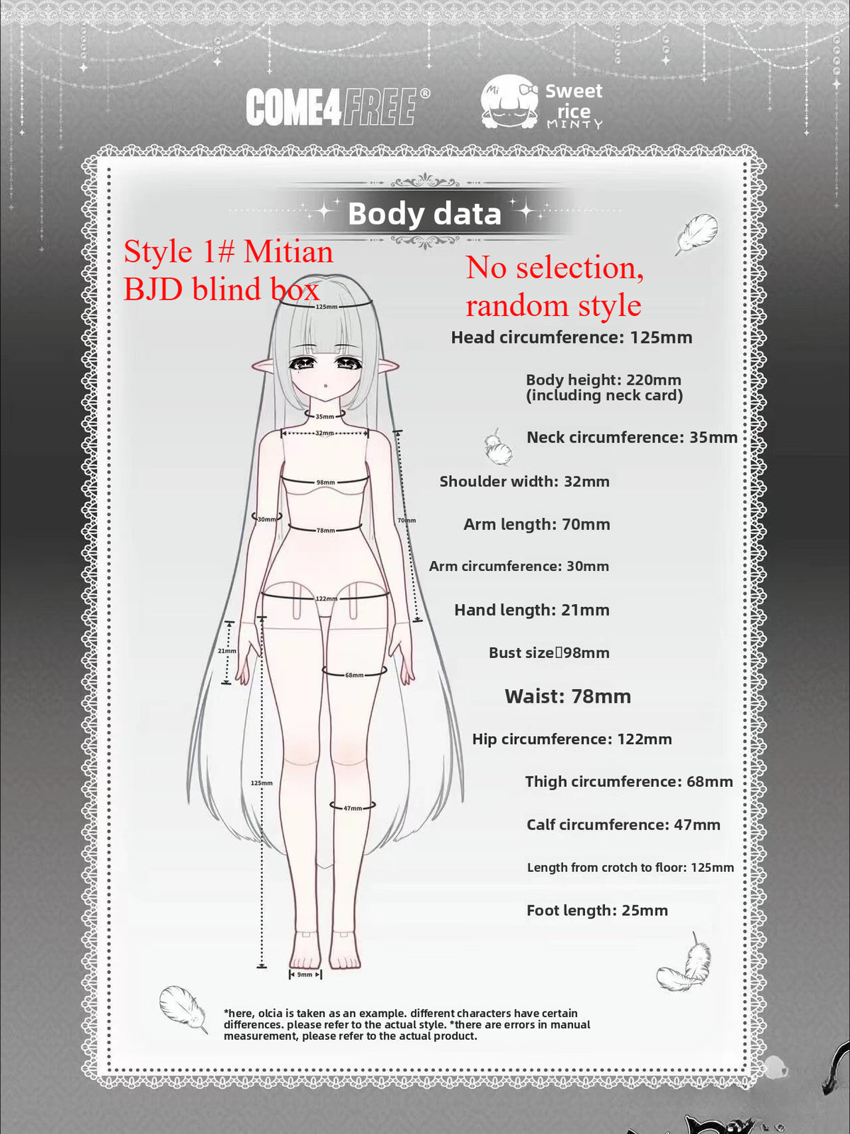 BJD610 20 Days Pre‑order  Mitian BJD Blind Box, No-Makeup Doll Head, Compatible with Style 2# Doll Body, Shoes Interchangeable with OB24 & OB22, Supermodel MJD for Beginner Doll Collectors, In Stock Doll Clothes & Shoes