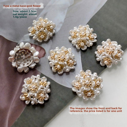 X2441 Pearl Sequins & Handmade Flower Applique Decorative Charms | DIY Bracelets Necklaces Earrings Hair Clips Clothing Bag Accessories