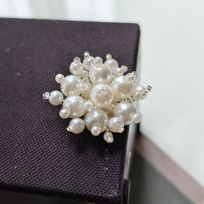 X2441 Pearl Sequins & Handmade Flower Applique Decorative Charms | DIY Bracelets Necklaces Earrings Hair Clips Clothing Bag Accessories
