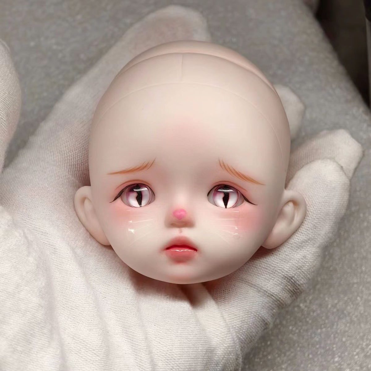 BJD611 20 Days Pre‑order  Suitable for supermodel body is an MJD Doll | 1/6 Hand Painted Makeup Doll Head, Vinyl Realistic Finished Head, Openable Cap with 10mm Eyes for MJD, In Stock, Worldwide Shipping