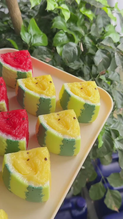 BJD477 30 Days Pre-order food‑grade silicone Super squishy watermelon miniature clay food toy! So satisfying & stress‑relieving fidget toy