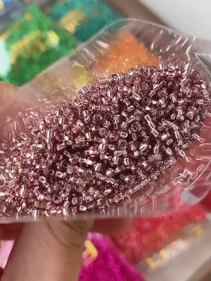 X2416 Premium Silver Lined Glass Seed Beads Blind Bag 2/3mm Mixed Round Beads 30/50/100g DIY Bracelet Necklace Earring Jewelry Making Craft Supplies